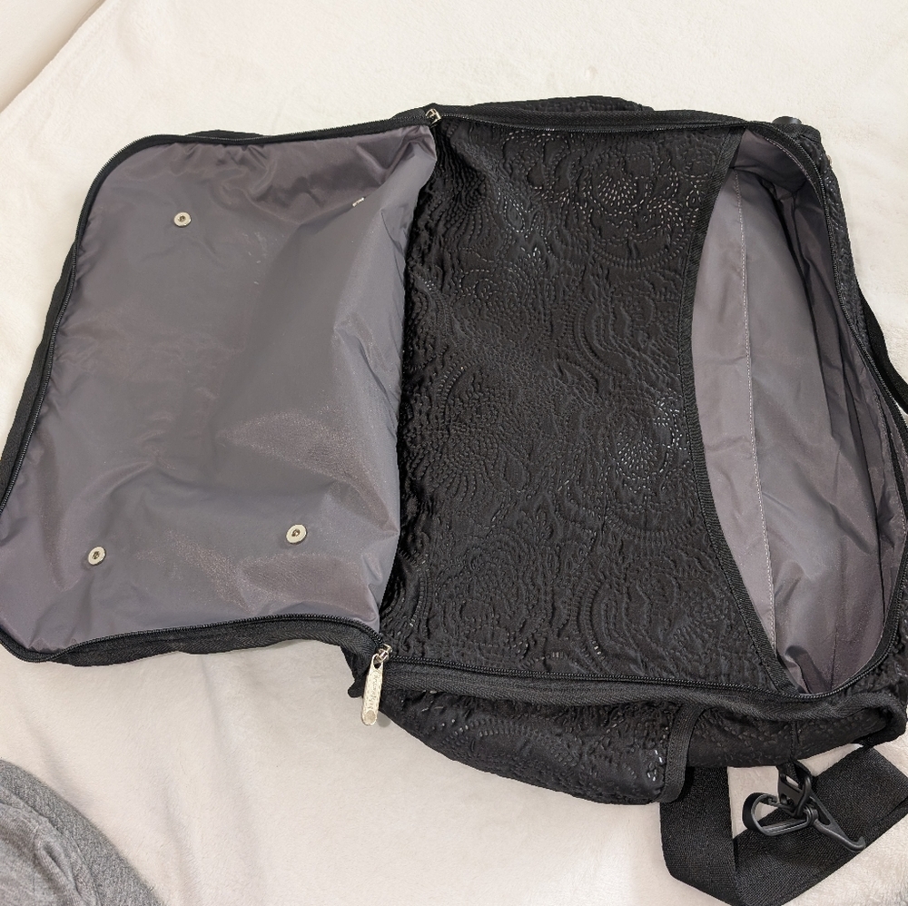 Lesportsac Textured Black Convertible Laptop Backpack Bag - Picture 6 of 12